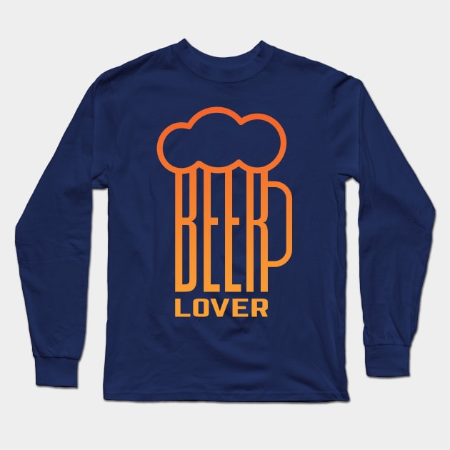 Beer Lover Mug Design Long Sleeve T-Shirt by byfab